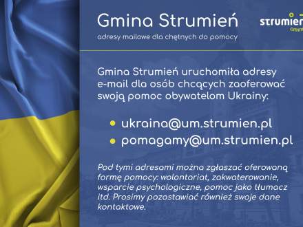 Adresy mailowe dla chętnych do pomocy